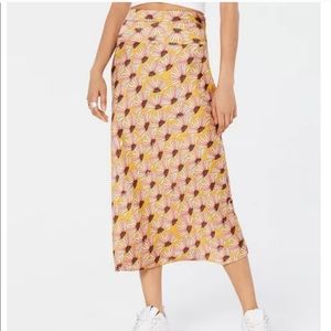 Free People Floral Midi Skirt Size 12